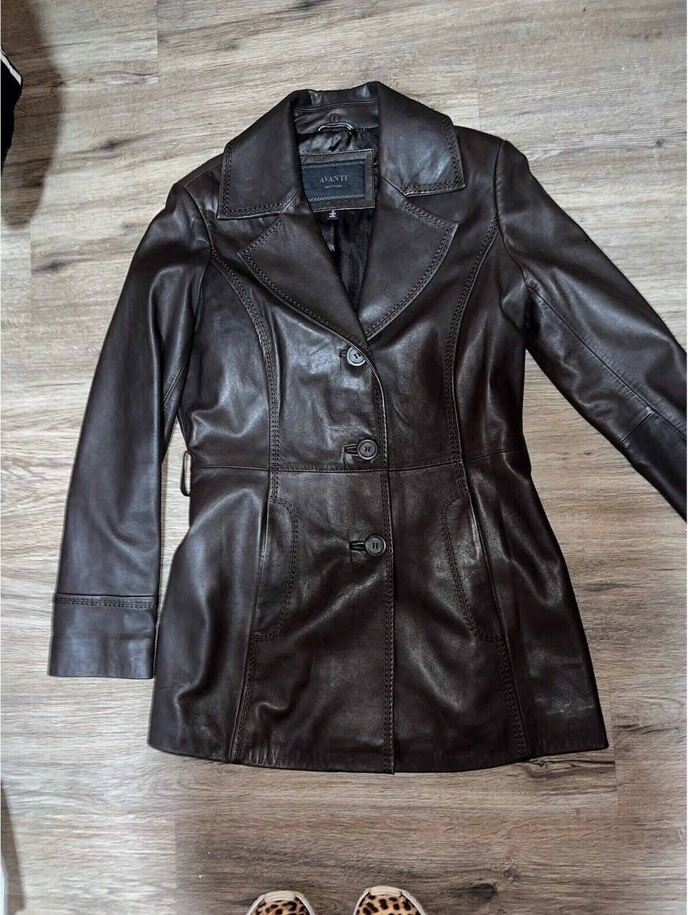 Alfani New York SIZE SMALL LEATHER TRENCH COAT